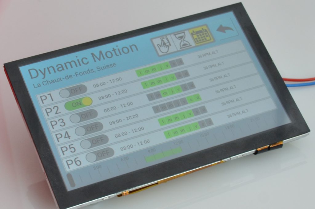 Display HMI de contrôle de machines