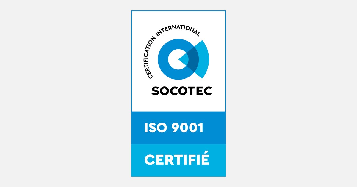 Certificat SOCOTEC ISO 9001:2015, audit de suivi 2026